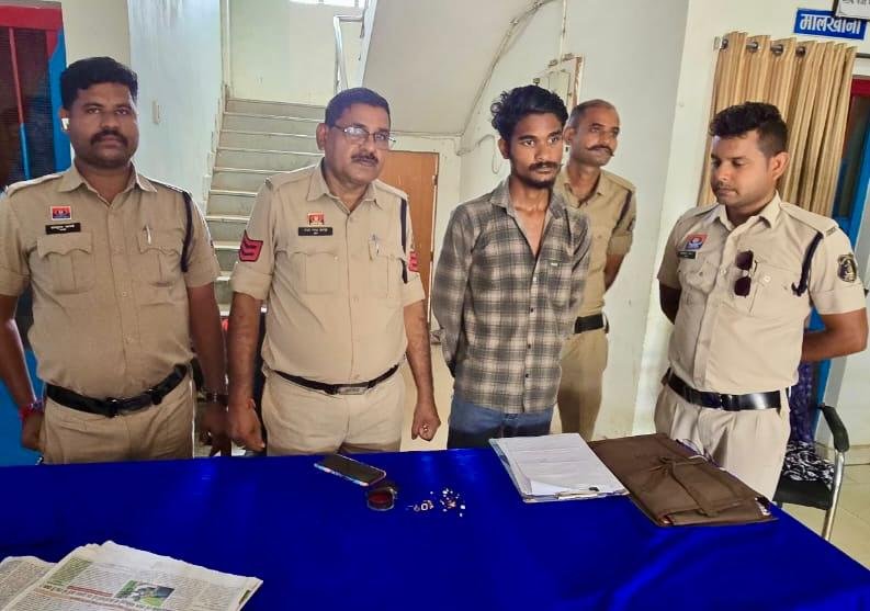 चकरभाठा पुलिस ने चोरी के प्रकरण में आरोपी को किया l गिरफ्तार,सोने-नकदी सहित 45 हज़ार का माल बरामद