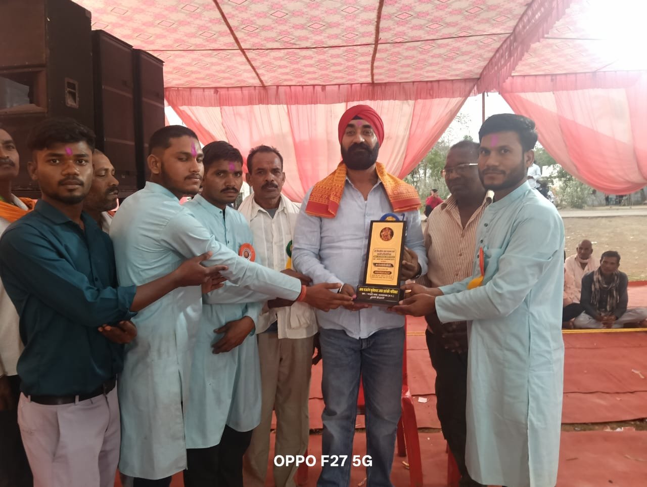 जस झाँकी प्रतियोगिता के समापन समारोह में पहुंचे जगजीत सिंह भाटिया