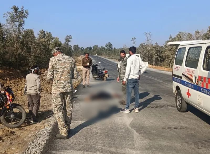 कोंडागांव चिखलपुटी बायपास मार्ग पर भीषण सड़क हादसा, बाइक सवार की मौत, पहचान में जुटी पुलिस