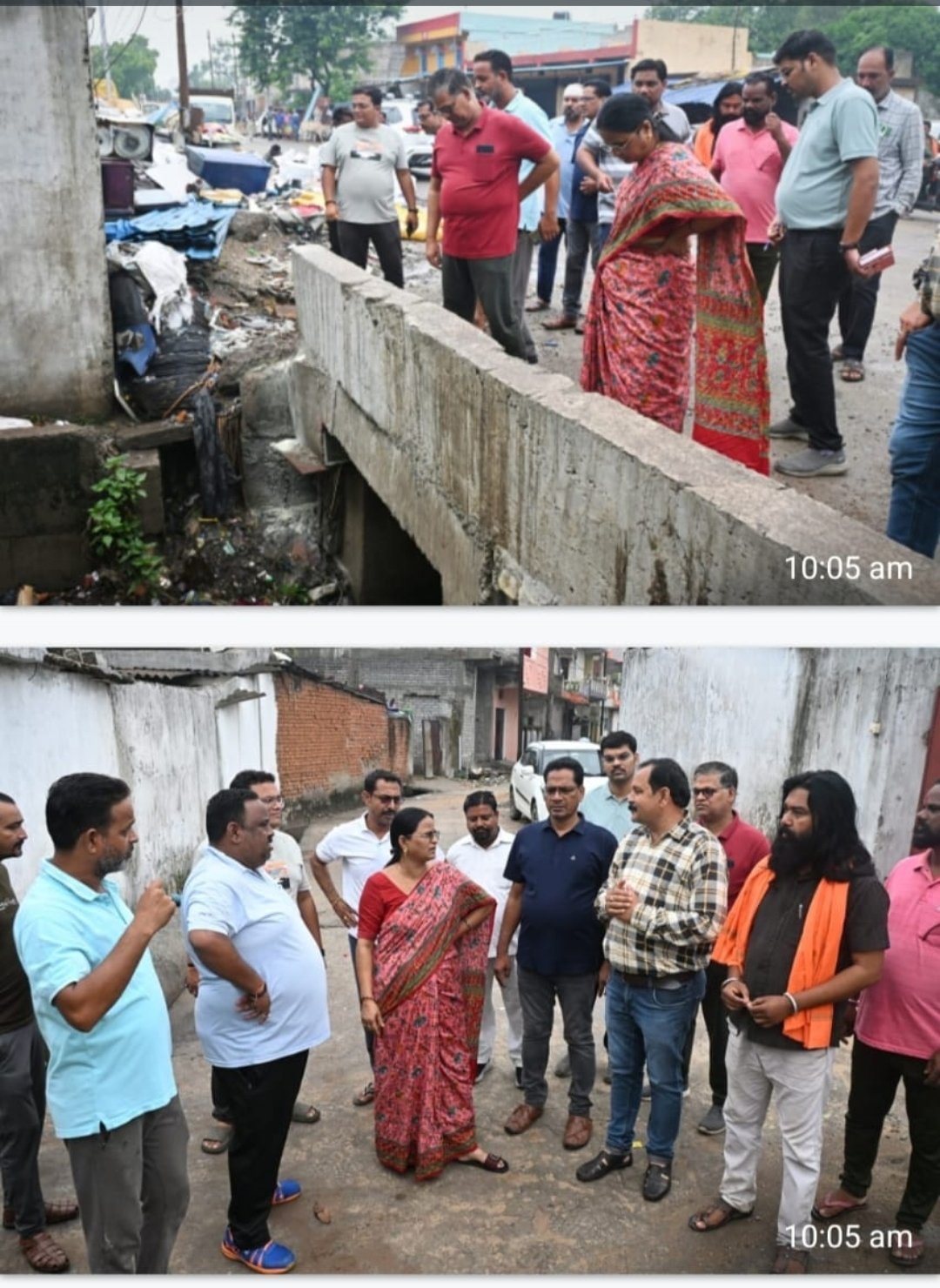 कोरबा के वार्ड 29 में कोरबा महापौर को सफाई एवं रोड़ नाली से  समस्याओं को अवगत कराते हुए, वार्ड पार्षद डॉ. गोपाल