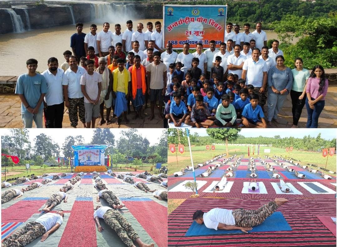 अंतर्राष्ट्रीय योग दिवस पर 188 बटालियन सीआरपीएफ द्वारा भव्य योग कार्यक्रम का आयोजन