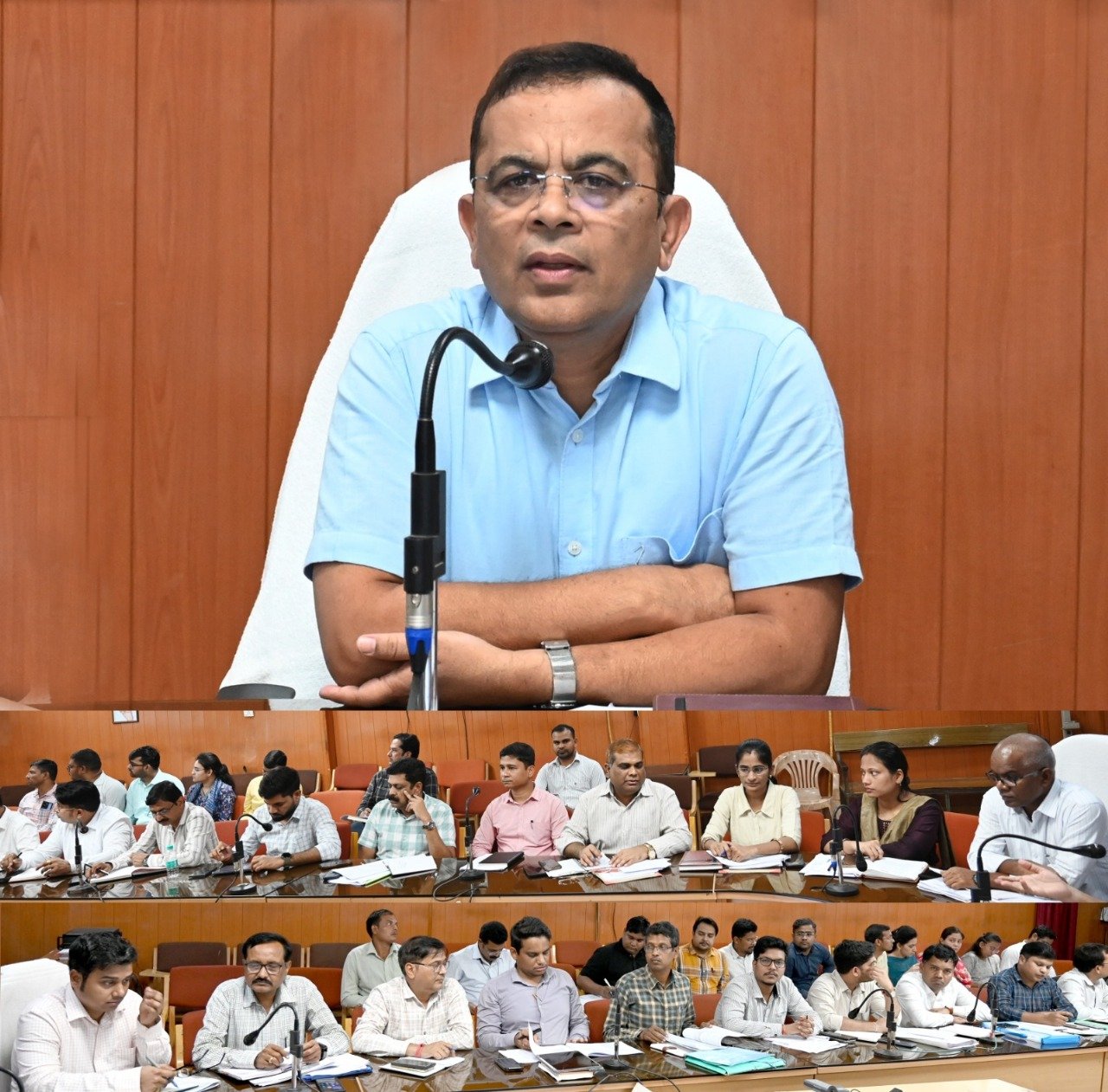 कलेक्टर ने ली राजस्व अधिकारियों की समीक्षा बैठक