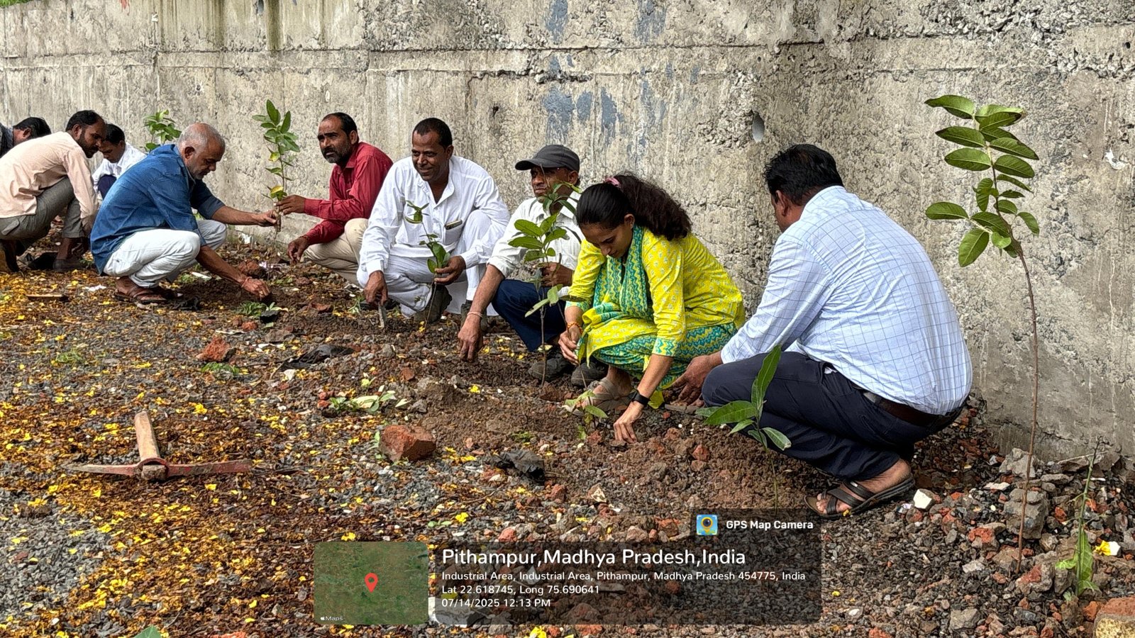 पीथमपुर वार्ड क्रमांक 2 में हरियाली की पहल, 300 पौधों से सजी गणगौर माता गार्डन और माताजी मंदिर 