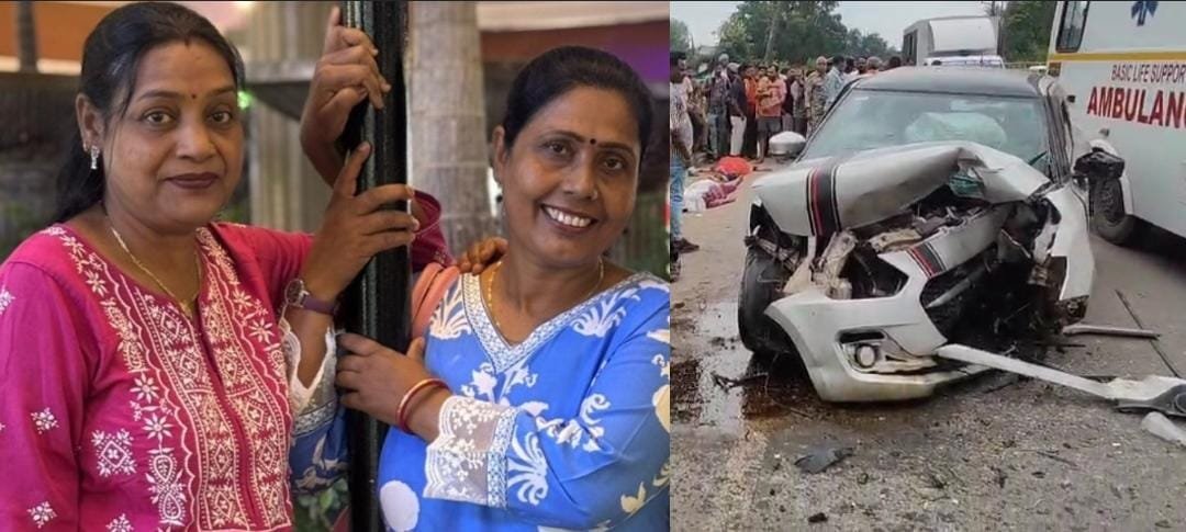 नेशनल हाइवे 30 पर दर्दनाक सड़क हादसा: बेकाबू कार पुल के पिलर से टकराई, दो महिलाओं की मौत, चालक गंभीर रूप से घायल