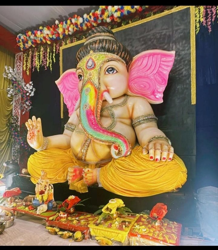 बाँकी मोंगरा के हर गालियों में पूजे गए गणपती