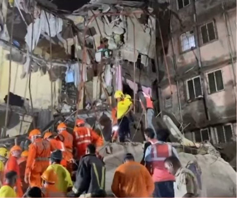मुम्बई महाराष्ट्र के विरार में अवैध इमारत गिरने से 12 लोगों की मौत कई लोग घायल 
