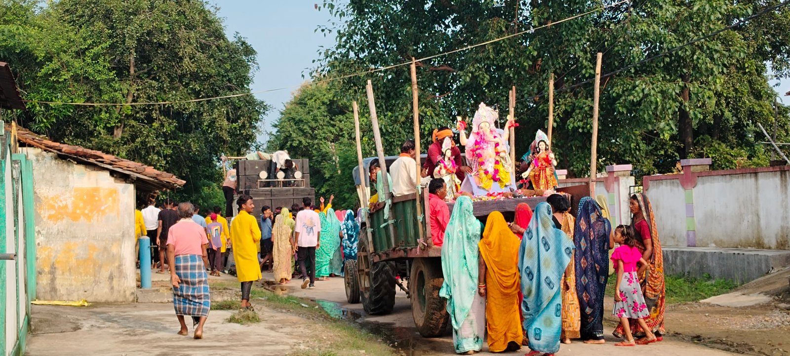 रीवापार में स्थापित गणेश प्रतिमा का हुआ विसर्जन