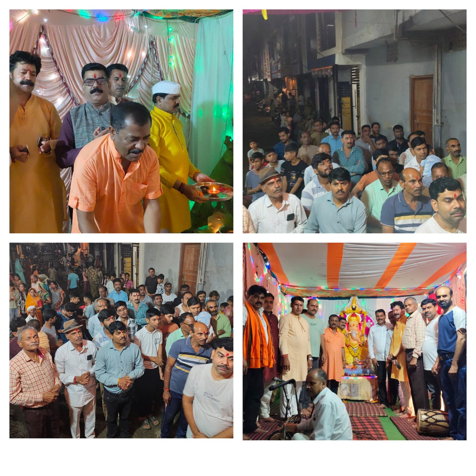 पीथमपुर शांति नगर में गणेश आरती के साथ भारत माता की आरती संपन्न 