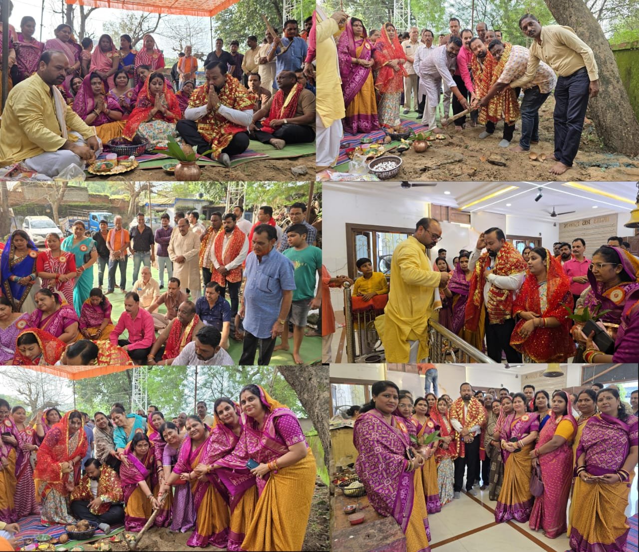 बांकीमोंगरा पालिका अध्यक्ष ने किया मां सिद्धिदात्री मंदिर प्रांगण में भंडार कक्ष निर्माण कार्य का भूमिपूजन।