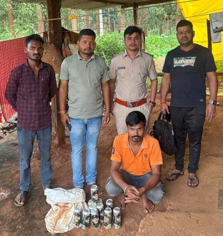 कोण्डागांव: ग्राम चिपावण्ड में 5.500 बल्क लीटर अवैध विदेशी शराब जब्त, एक आरोपी गिरफ्तार