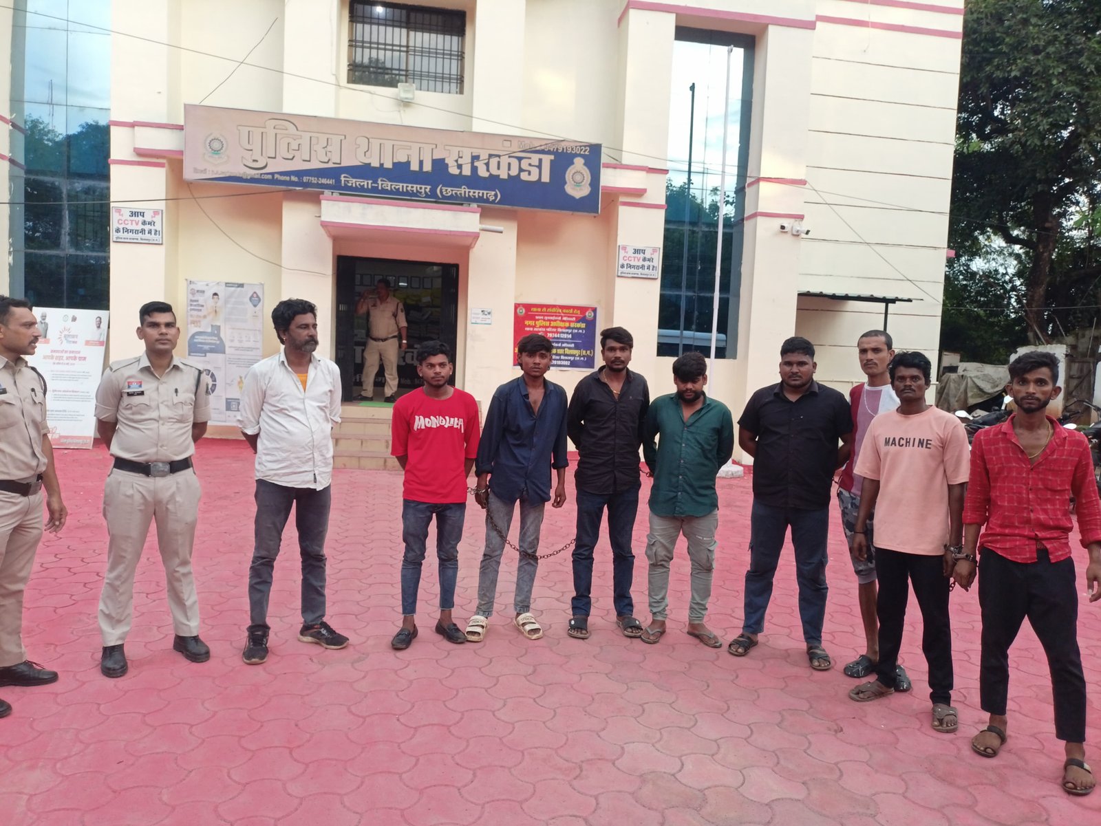 बिलासपुर पुलिस ने 9 असामाजिक तत्वों को किया गिरफ्तार, भेजा जेल