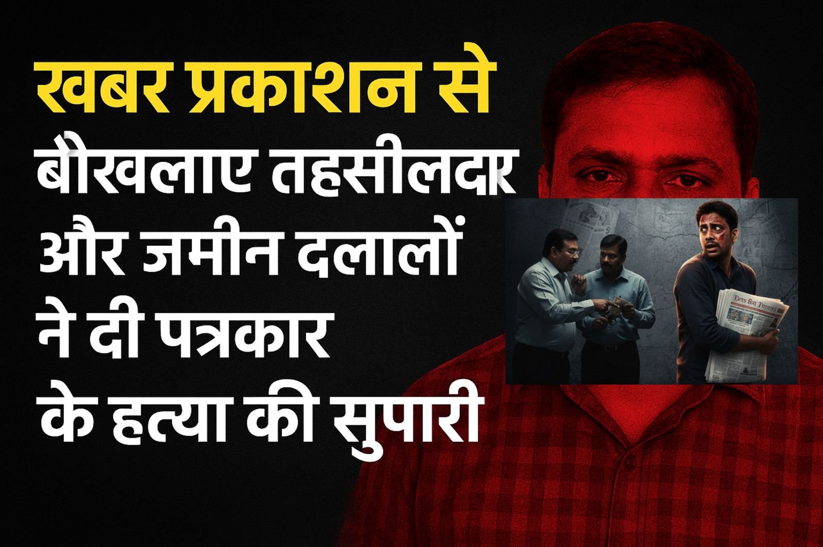 खबर प्रकाशन से बौखलाए तहसीलदार और जमीन दलालों ने दी पत्रकार के हत्या की सुपारी — एक तथाकथित पत्रकार बना सुपारी किलर