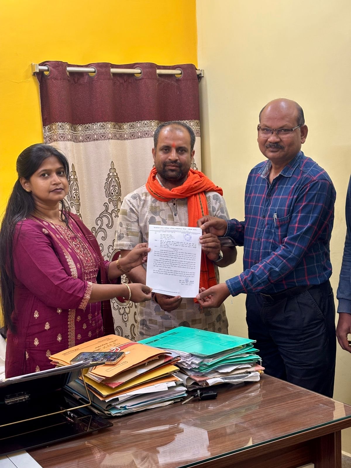 CMO ने लिखित प्रपत्र के माध्यम से वार्ड क्रमांक 13 में होने वाली समस्याओं को 14 तारीख तक निराकरण करने का दिया आश्वासन