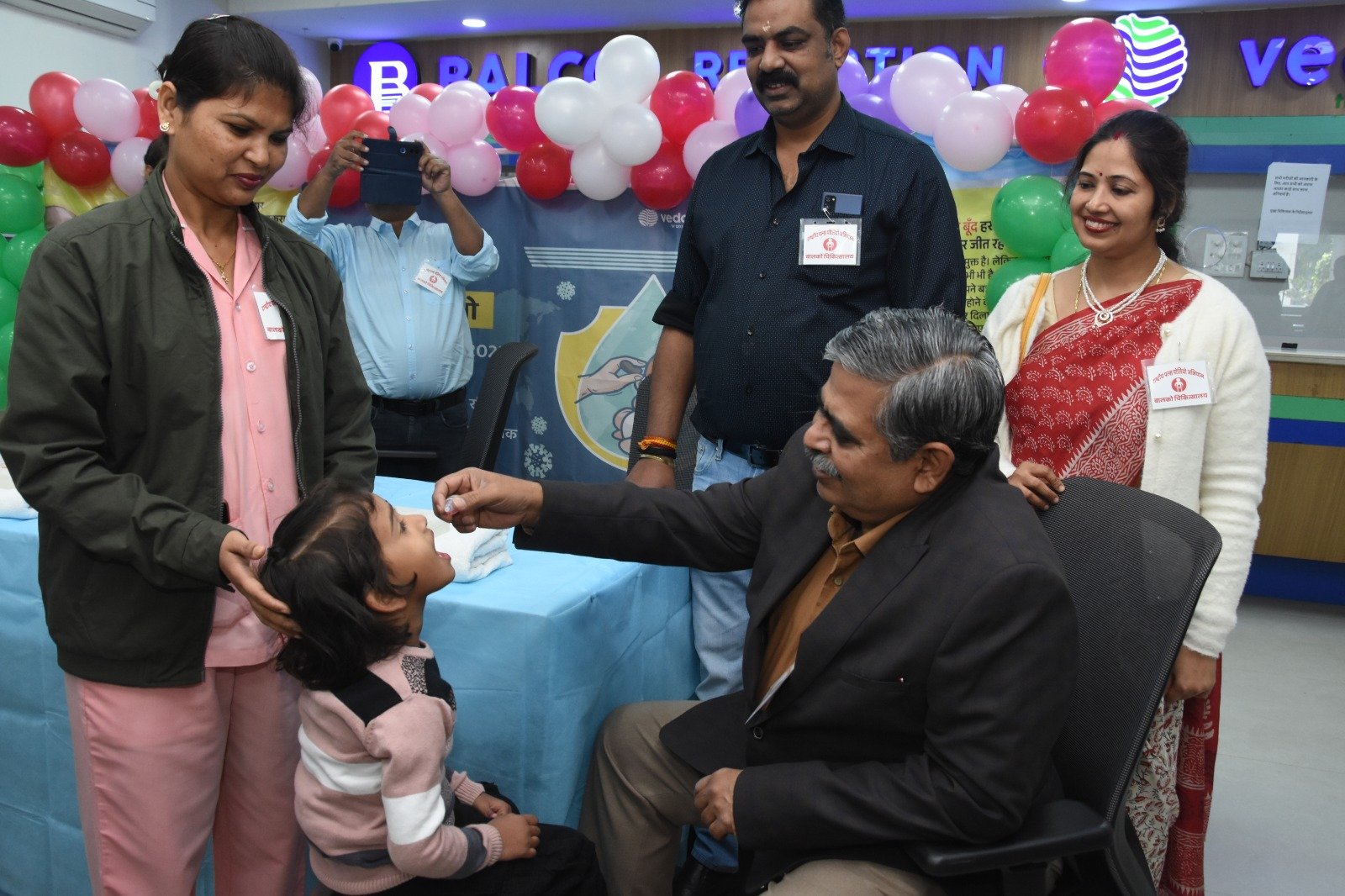 पोलियो मुक्त भारत की ओर मजबूत कदम, बालको अस्पताल ने 757 बच्चों को पिलाई पल्स पोलियो की दवा