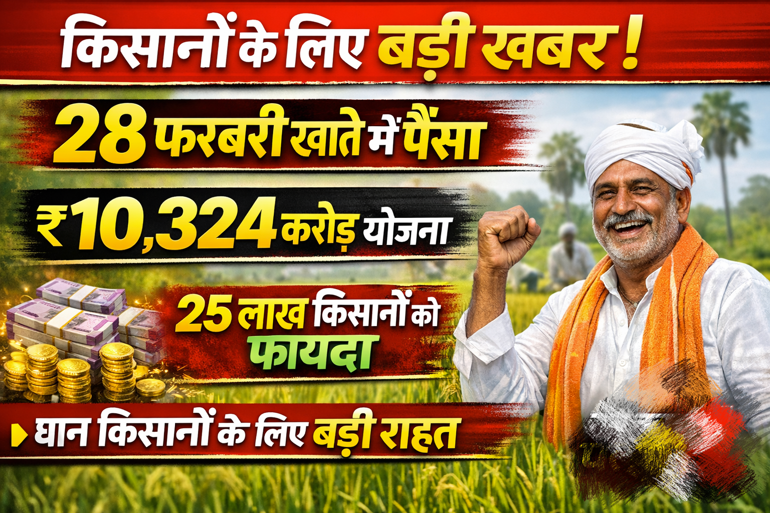 28 फरवरी को किसानों के खातों में आएंगे 10,324 करोड़ रुपए