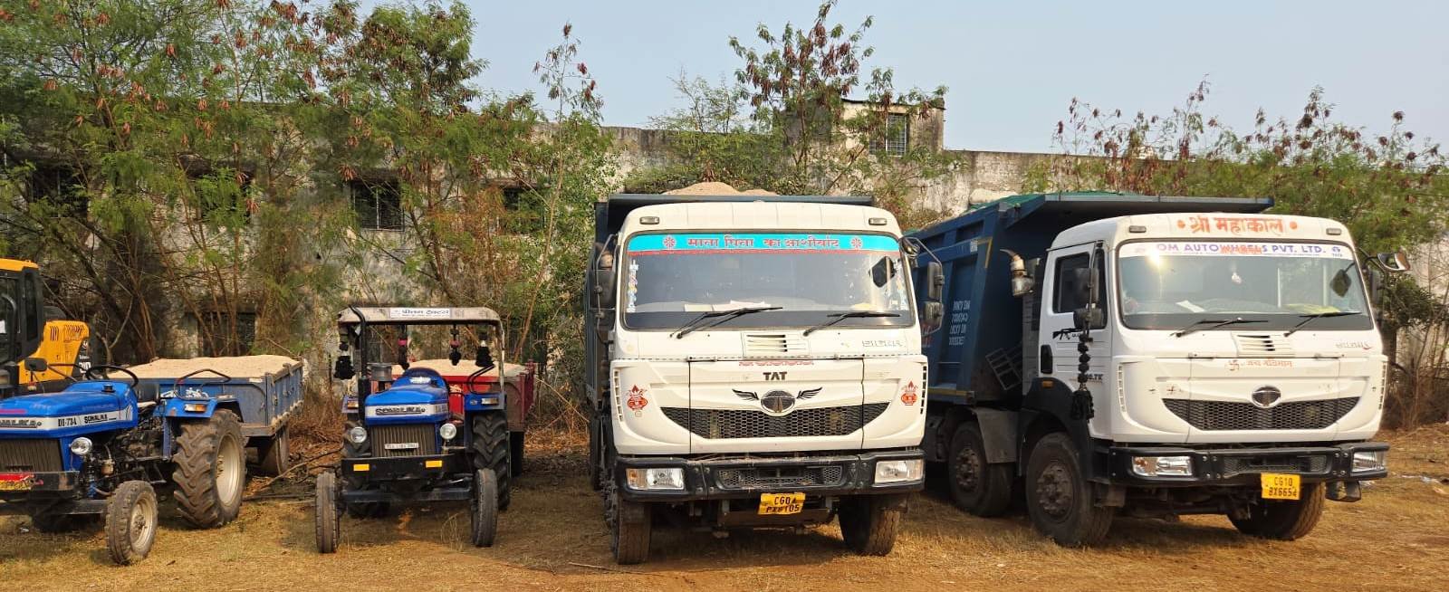 खनिजों के अवैध उत्खनन, परिवहन एवं भण्डारण पर की गई कार्रवाई: 12 ट्रैक्टर व 3 हाइवा जब्त...