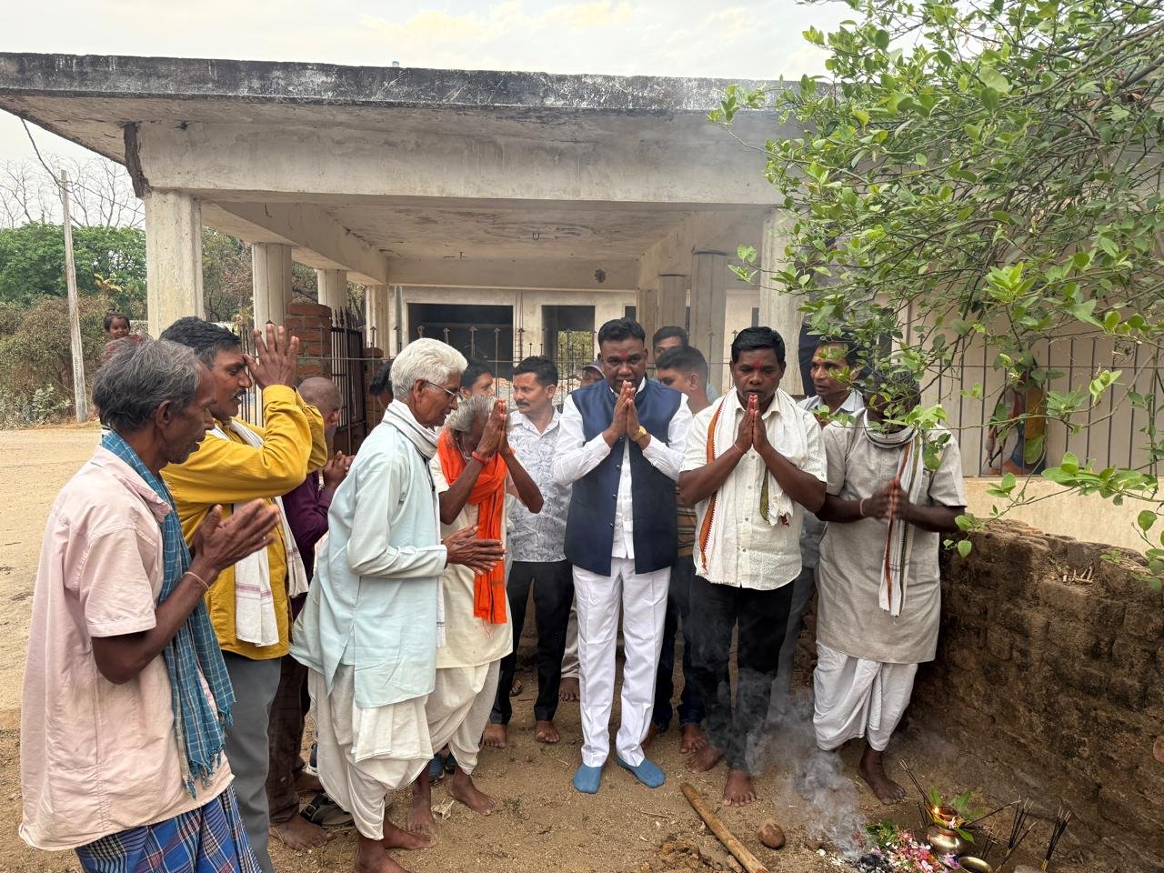 घिनारा में कांग्रेस का शक्ति प्रदर्शन, भूमिपूजन में उमड़ा जनसैलाब