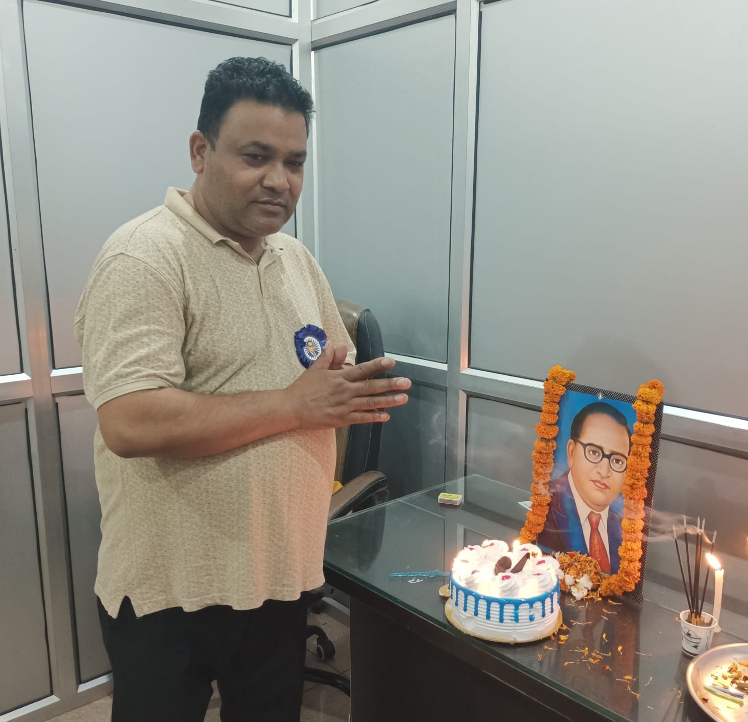 महावीर मेमोरियल हॉस्पिटल कोल्हुई में धूमधाम से मनाई गई डॉ. भीमराव अंबेडकर की जयंती