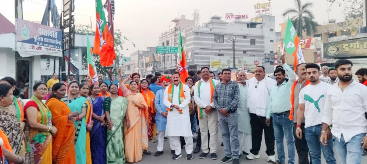 तीन राज्यों में जीत पर कोरबा में जश्न: भाजपा का भव्य विजय उत्सव