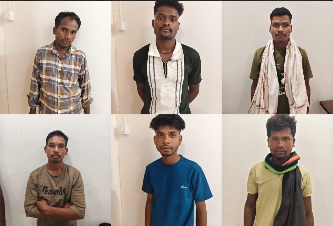 भाटगांव में जुआ पर धनोरा पुलिस की दबिश, 6 जुआरी गिरफ्तार, ₹2350 जब्त