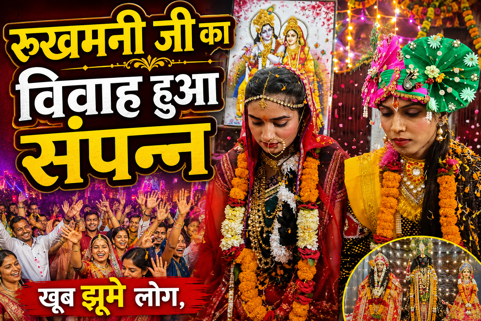 भक्ति और उल्लास के साथ संपन्न हुआ रुखमणी जी का विवाह, श्रद्धालु जमकर झूमे
