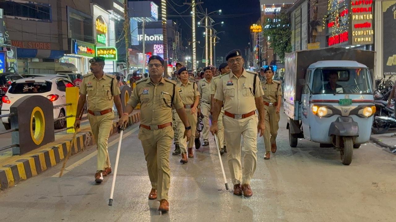 Anp News  मोहर्रम पर्व से पहले कोरबा पुलिस का फ्लैग मार्च, सुरक्षा का दिया संदेश