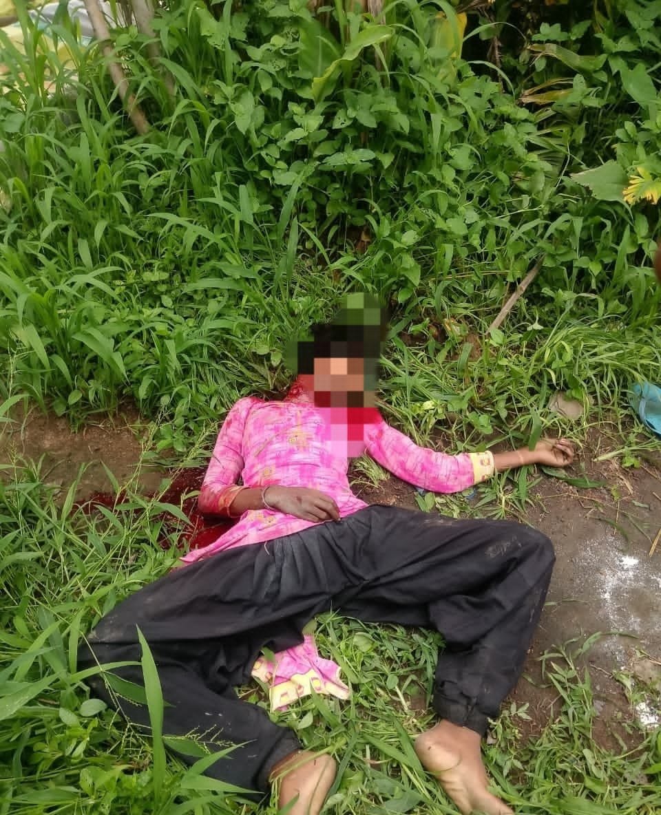 धारदार हथियार से युवती की हत्या, ग्राम पंचायत चितावर का है मामला.