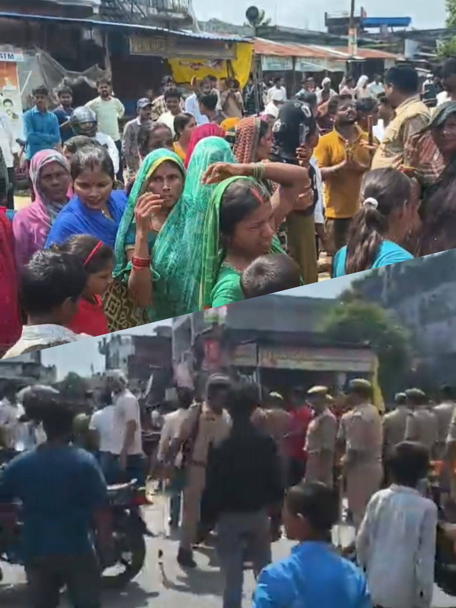 उत्तर प्रदेश महराजगंज निचलौल हादसा में चार युवकों की मौत आक्रोशित परिजनों ने NH-730S किया जाम