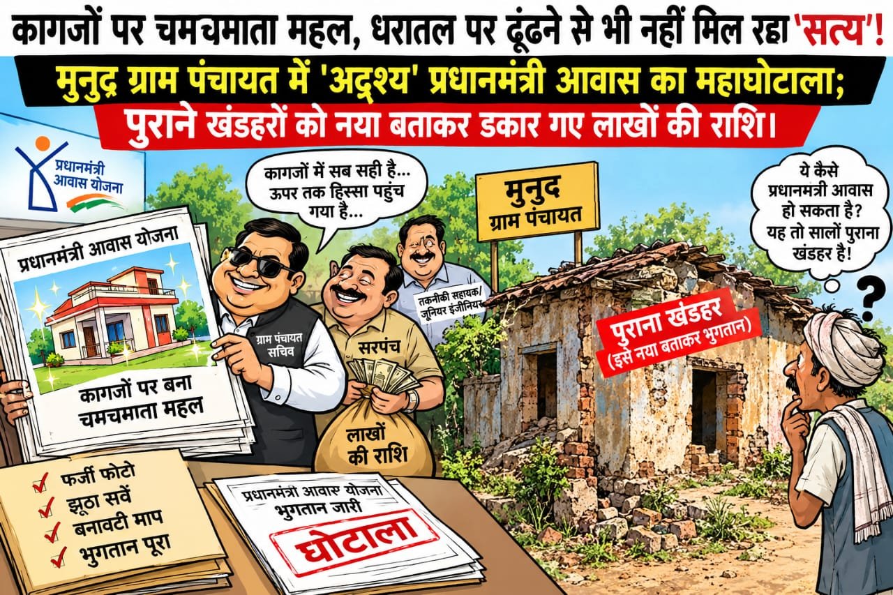 मुनुद में पीएम आवास योजना पर उठे सवाल, कागजों और जमीन पर निर्माण की स्थिति जांचेगा प्रशासन