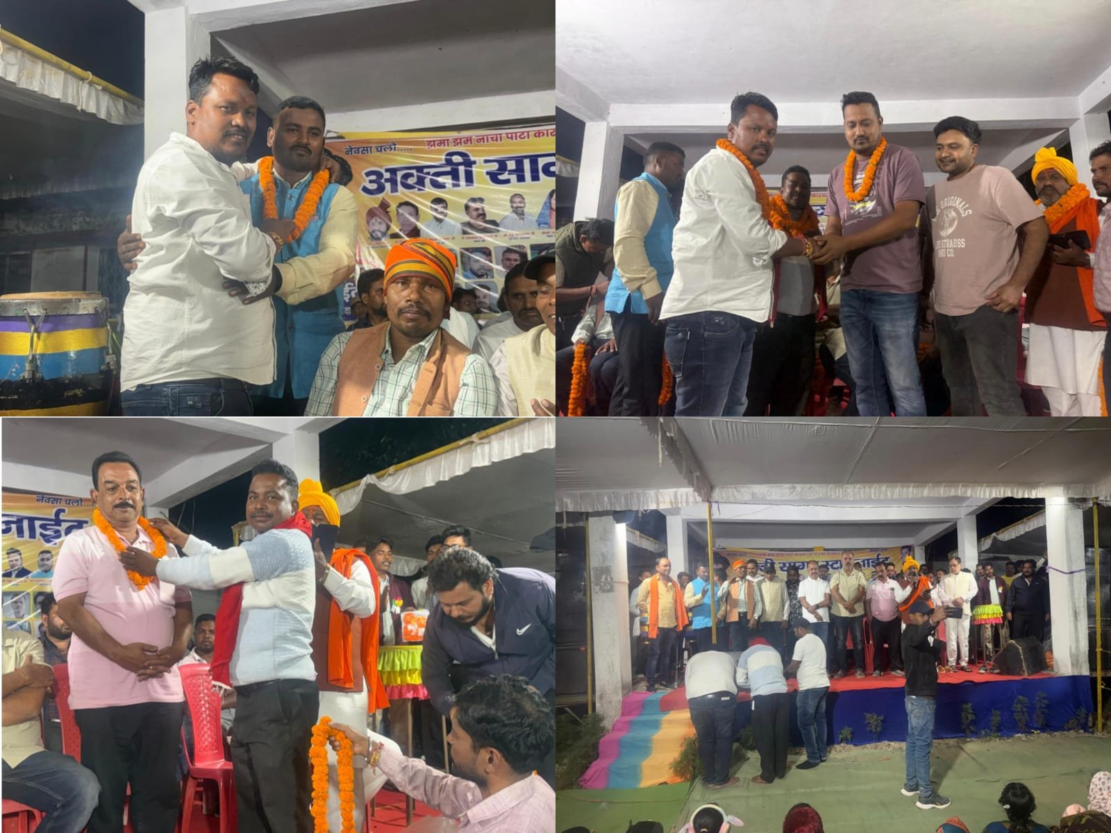 नेवसा में झमाझम नाचा पार्टी का भव्य आयोजन, देर रात तक छत्तीसगढ़ी गीतों पर झूमे हजारों ग्रामीण